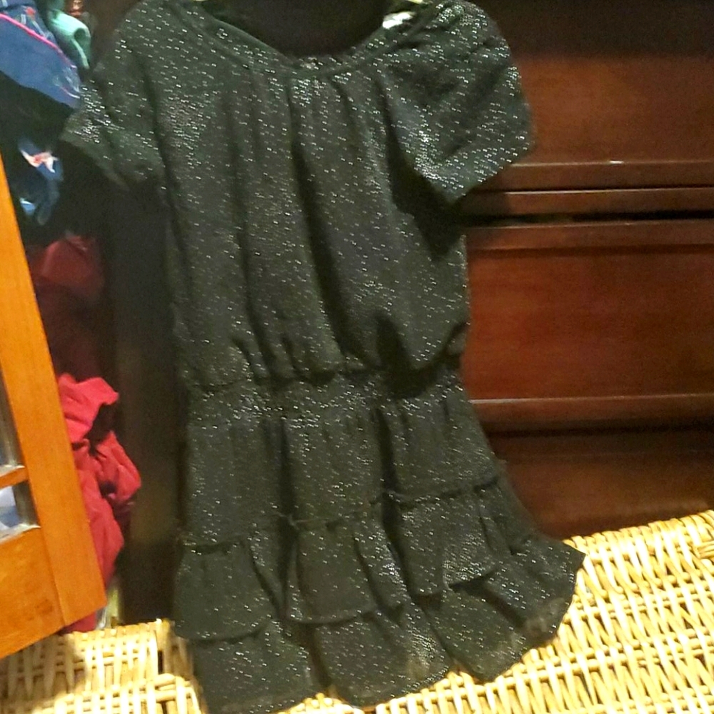Kids black sparkly dress